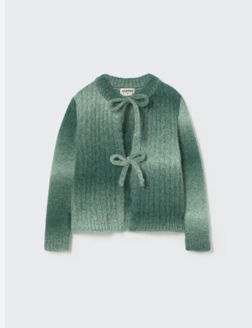 Cozmo - Soft Dyed Tricot Bow Cardigan