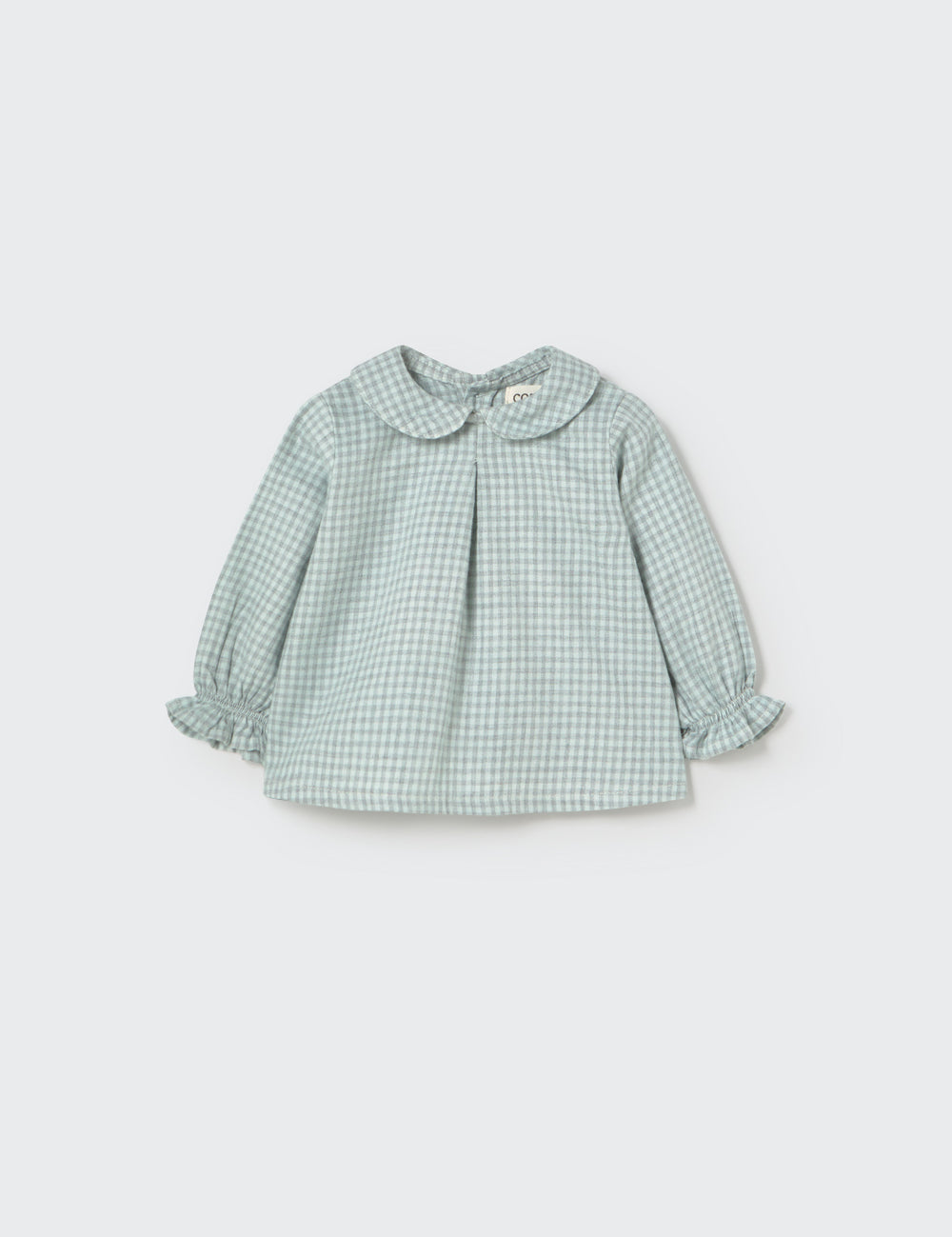 Cozmo - Mini Gingham Flannel Newborn Collar Top